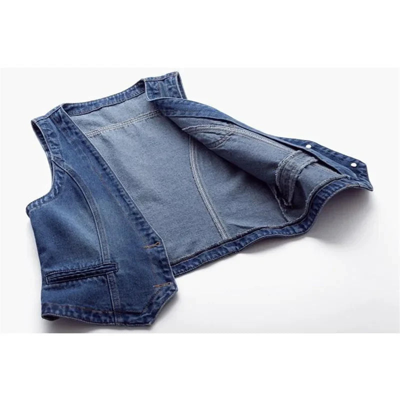 Vintage Short Denim Waistcoat