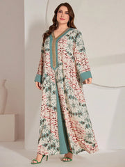 Tie-Dye A-Line Plus Size Abaya