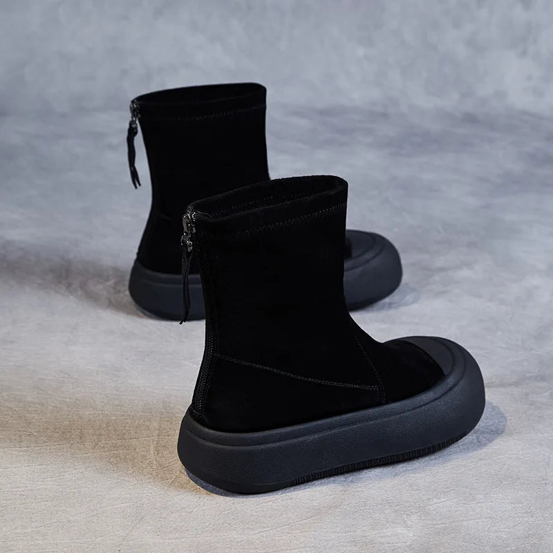 Comfy Wedge Chimney Ankle Boots