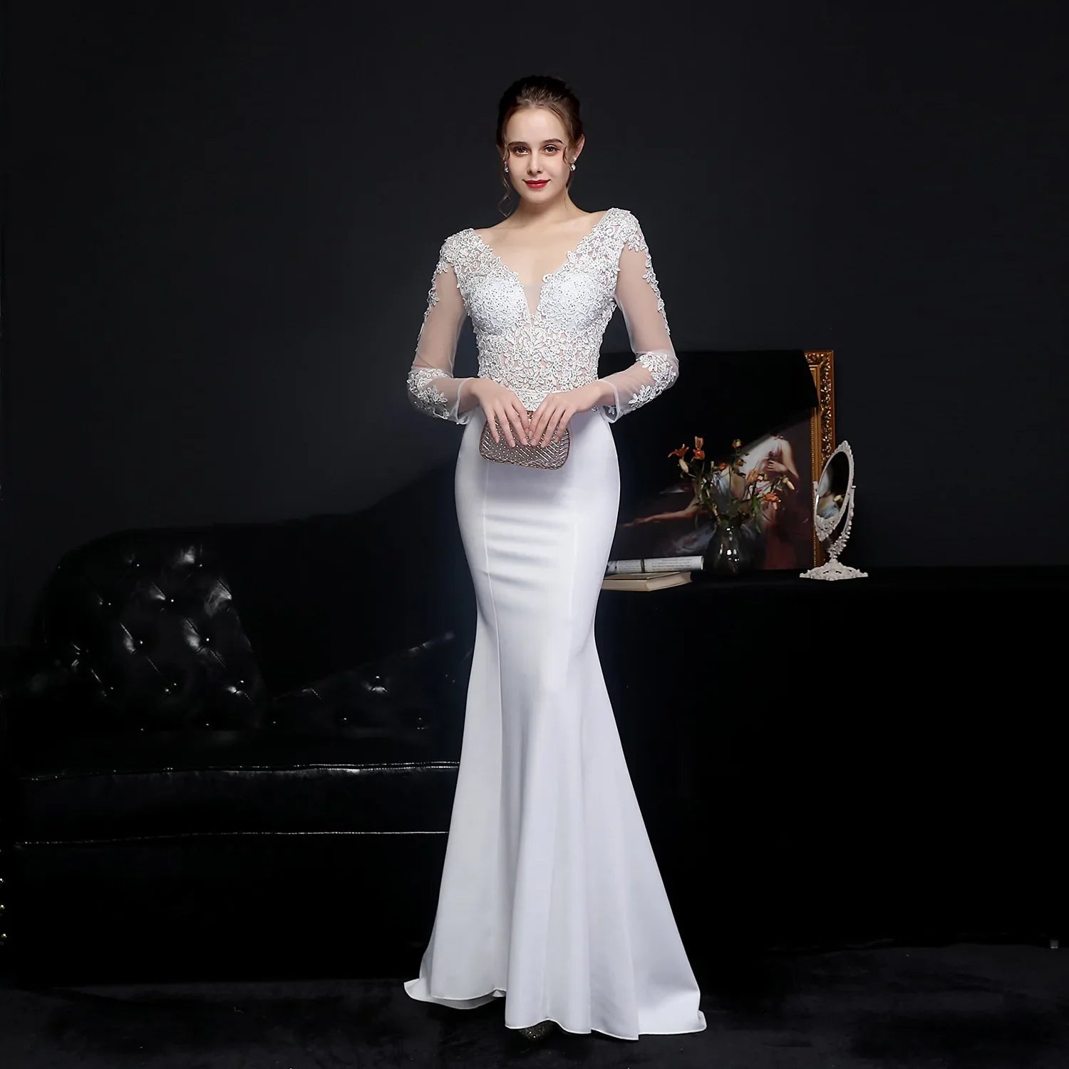 Elegant Mermaid Women's Maxi Gown