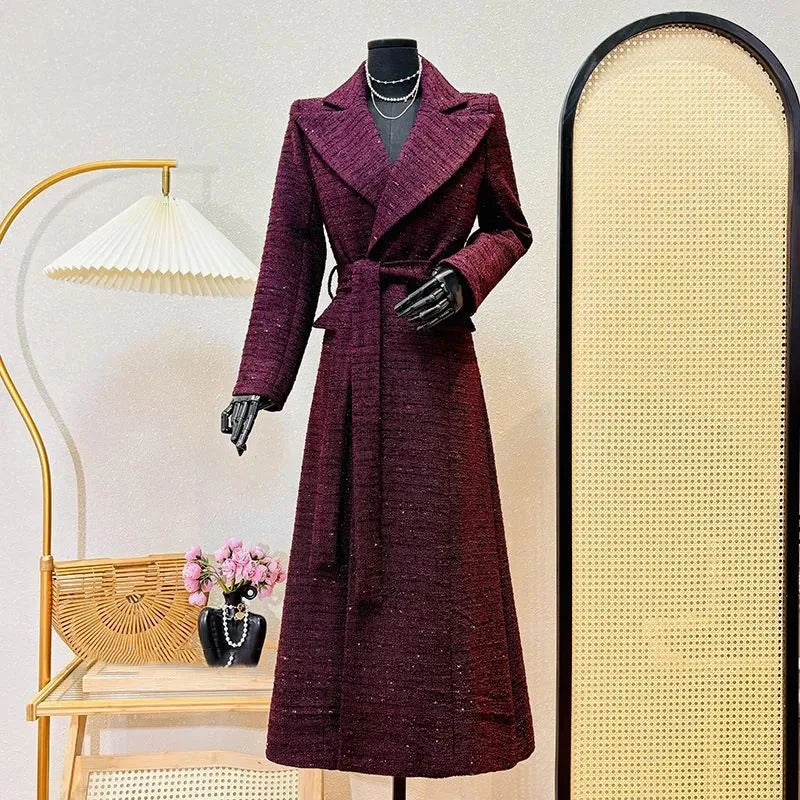 Lapel Fashion Woolen Coat