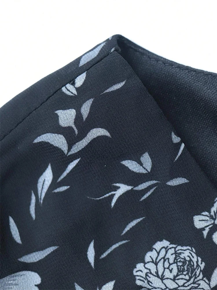 Random Floral Printed Party Dress