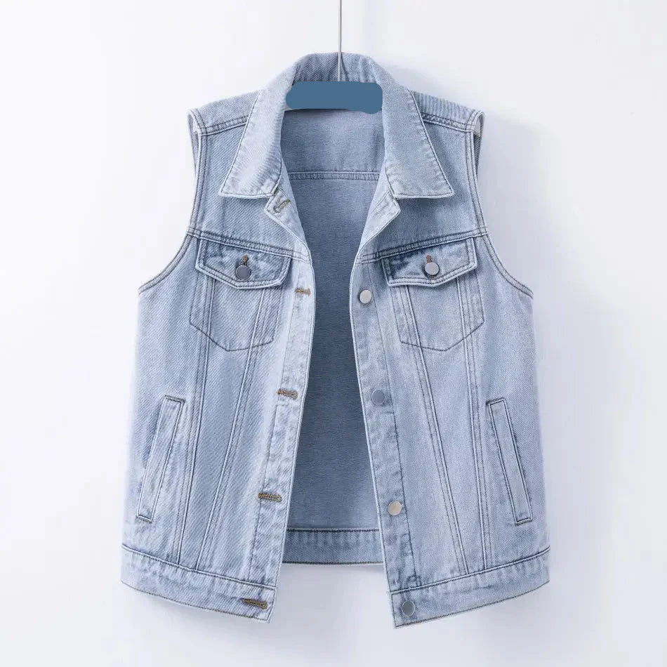 Elegant Denim Jeans Vest