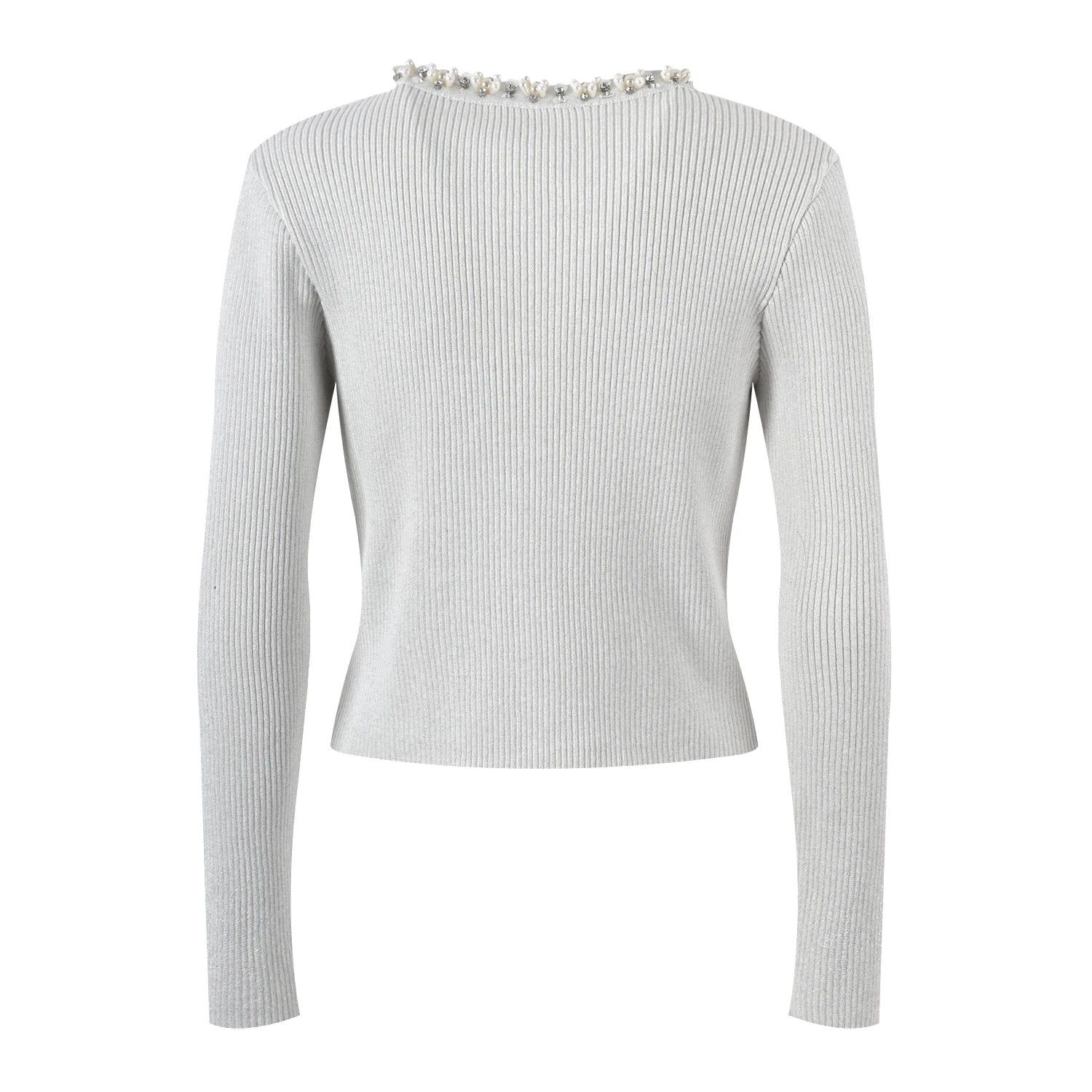 Stylish Round Neck Knitted Cardigan