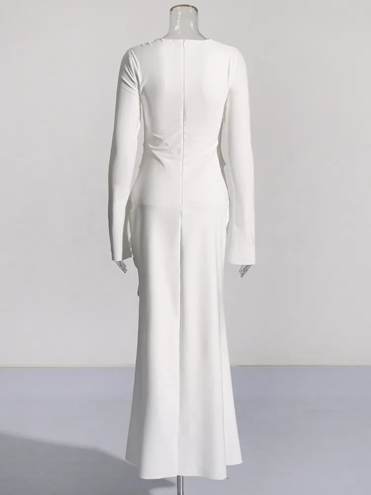 Draped Divinity Long Dress