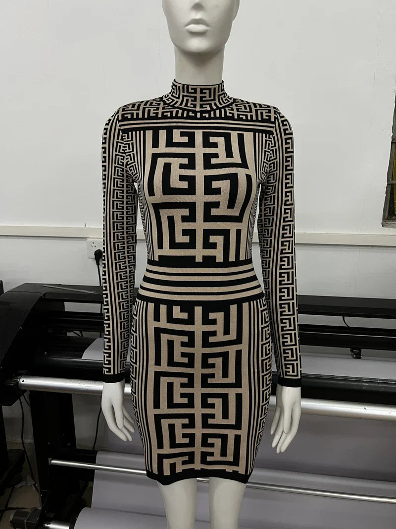 Fashionable Striped Casual Dress