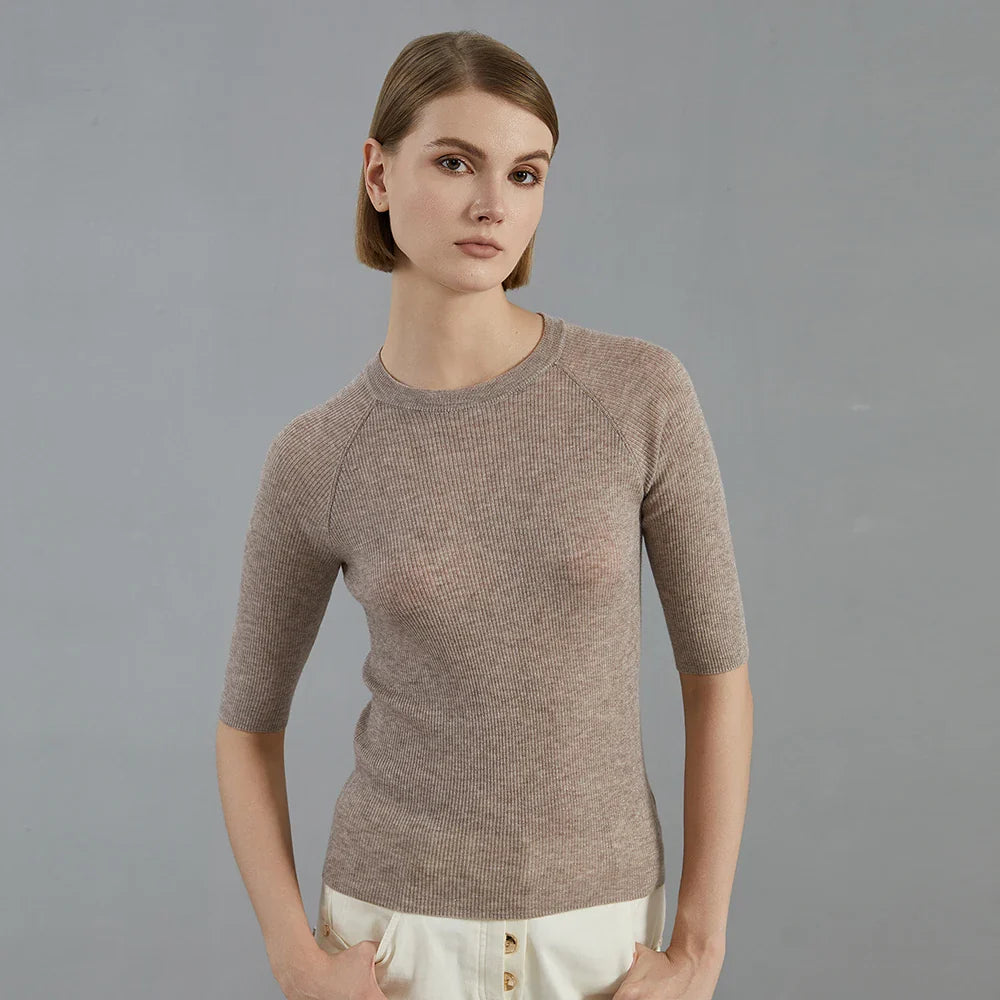 High-end Mid Sleeve Wool Sweater