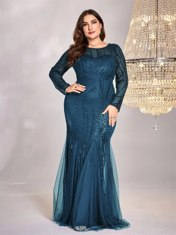 Romance In The Sequins Plus Size Women's Maxi Dress
