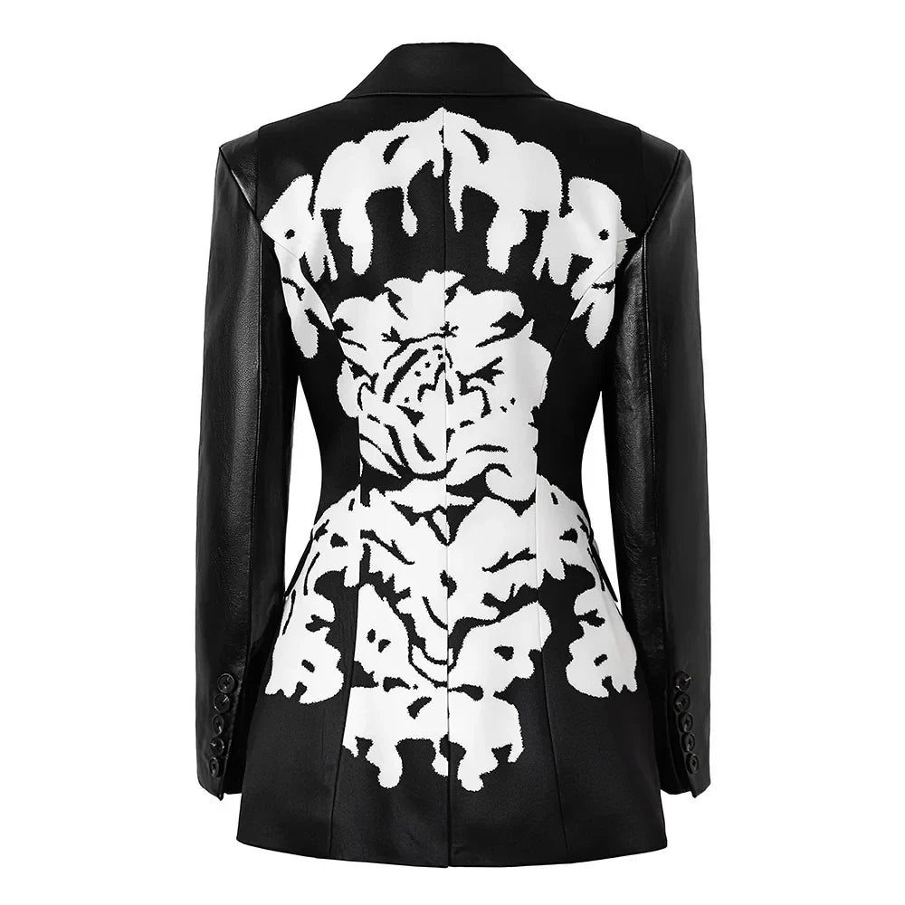 Hit Spliced Color-Block Blazer