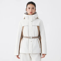 Stylish High-neck Goose Down Hooded