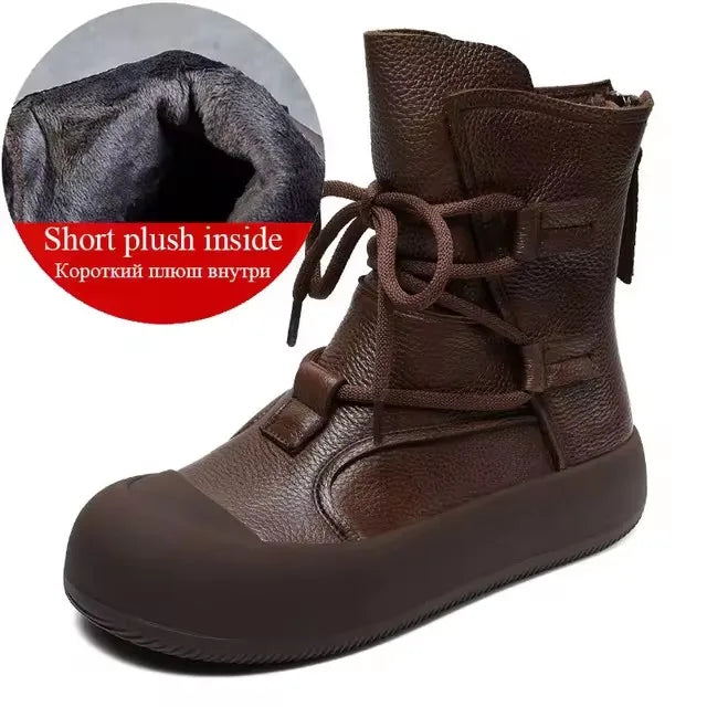 Trend Back Zipper Chunky Boots