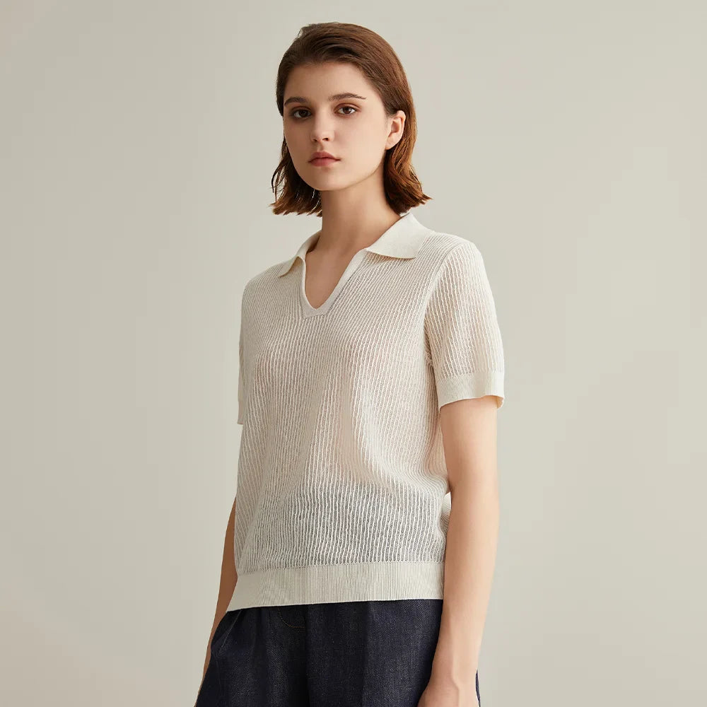Linen Silk Pullover Sweater