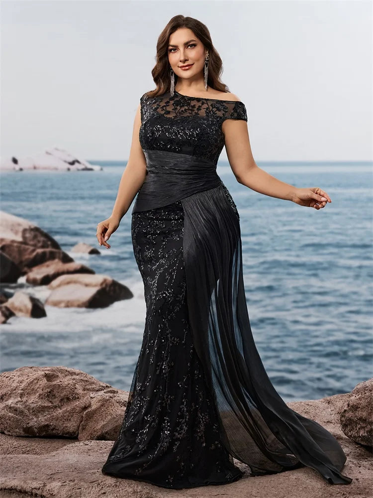 Effective Sequin Slit Cocktail Dress