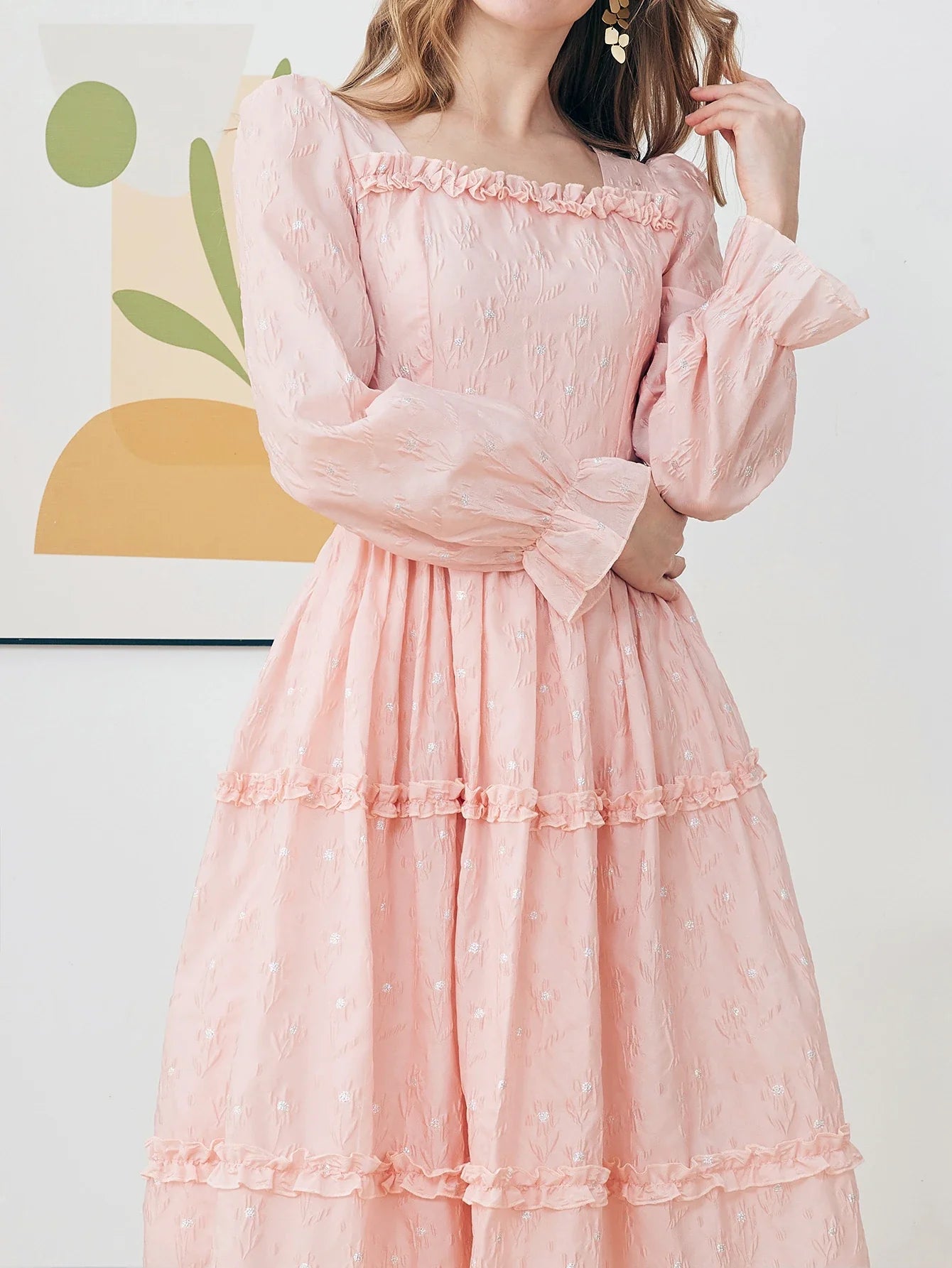 Lavish Ruffle Hem Maxi Dress