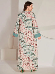 Tie-Dye A-Line Plus Size Abaya
