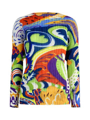 Pleated Fashion Painted Printed Outfits