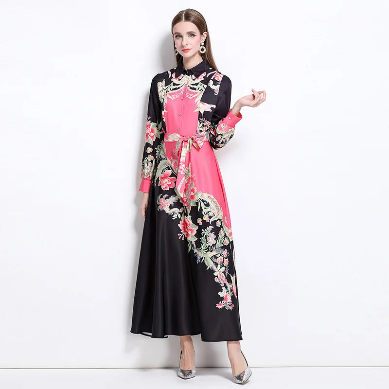 Modest Printed Long Maxi Dress