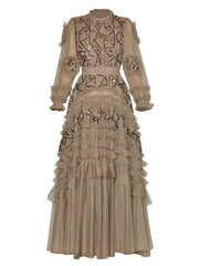 Gorgeous Round Neck Ruffle Party Dress