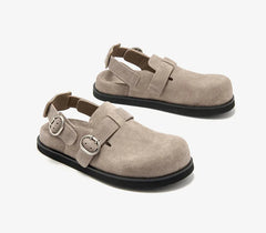 Metal Buckle Back Strap Shoes
