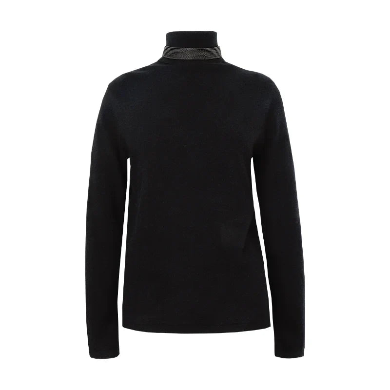 Long Turtleneck Knitwear Tops