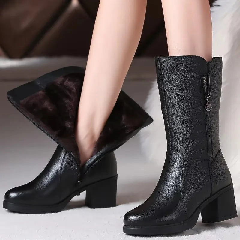 Non-Slip Mid Calf Boots