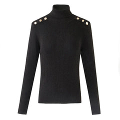 Casual Knit Turtleneck Pullover Sweater