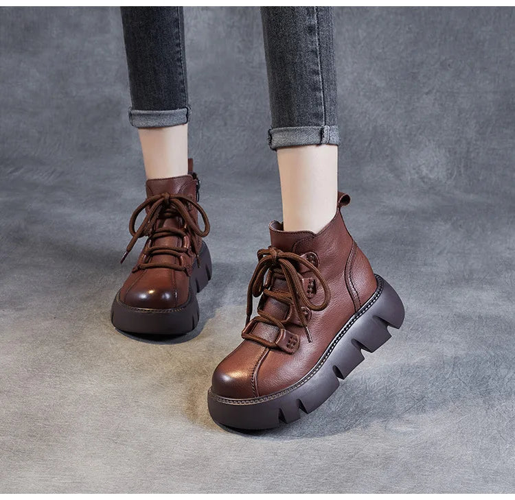Comfy Platform Wedge Loafers Booties