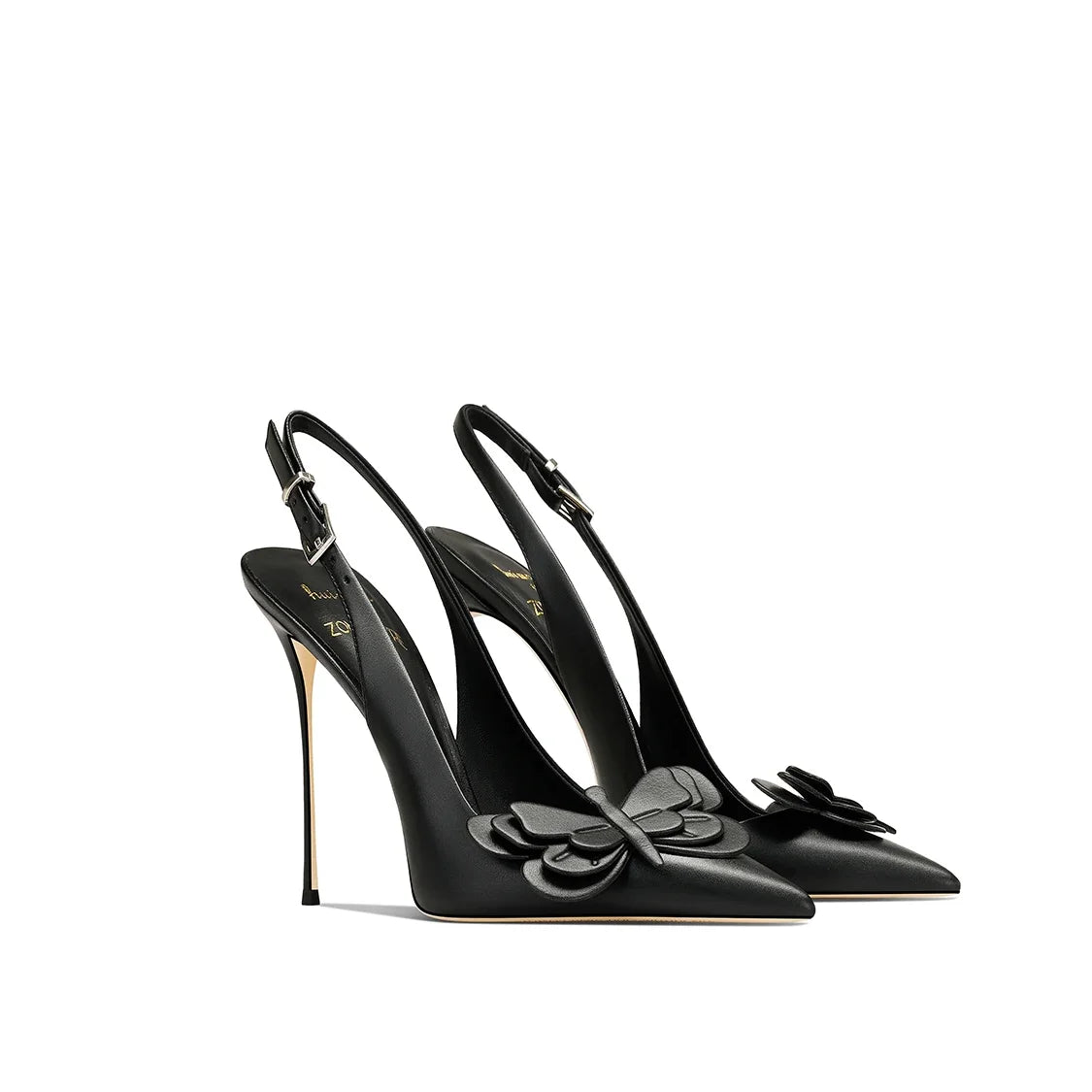 Modern Slim Pointed Leather Heels