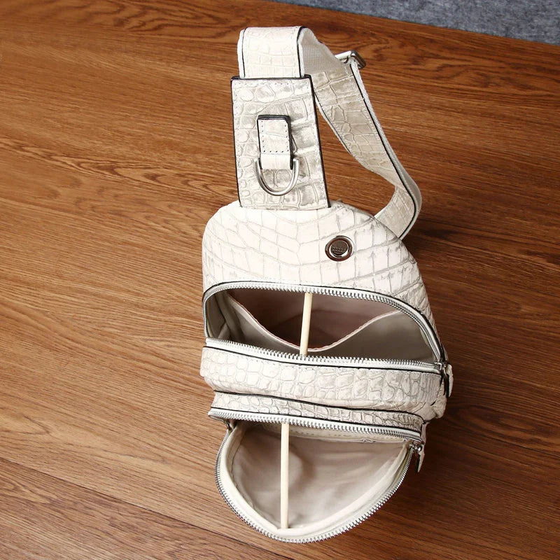 Keep You Accompanied Genuine Leather Crossbody Bag