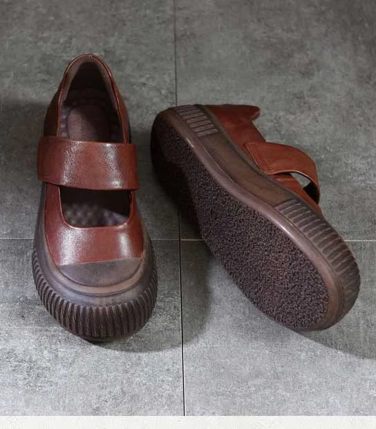 Mary Jane Wedge Flats Shoes