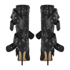 Pointed Mid-Calf Thin Heel Boots