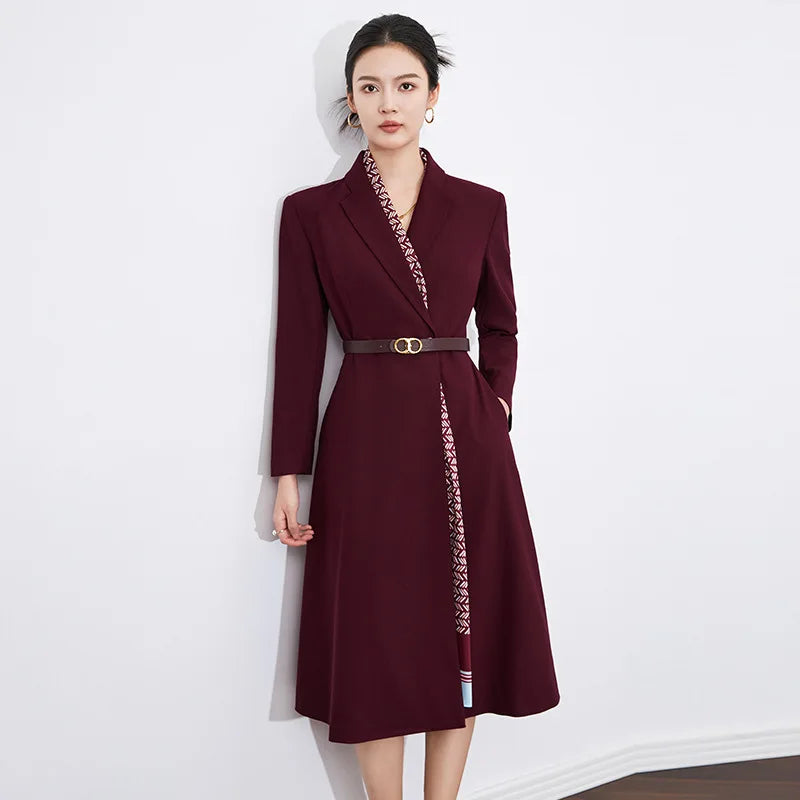 Versatile Notched Double Breasted Wool Blazer