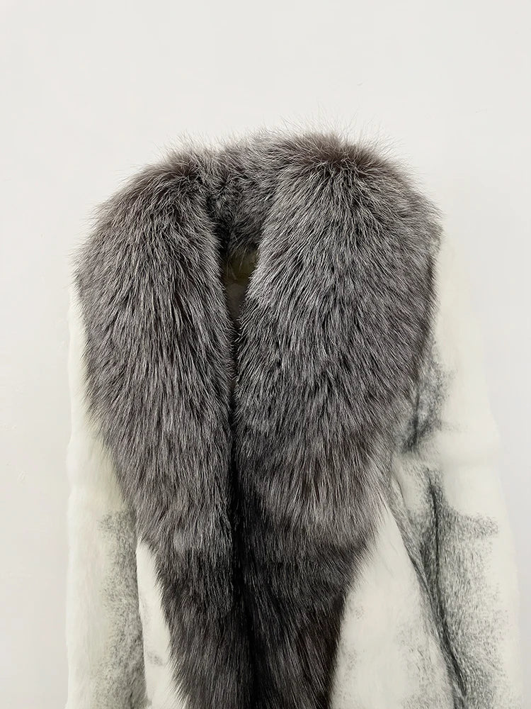 Refined Thick Fur Mid-length Coat
