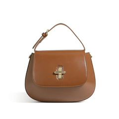 Leather Saddle Small Tote Bag