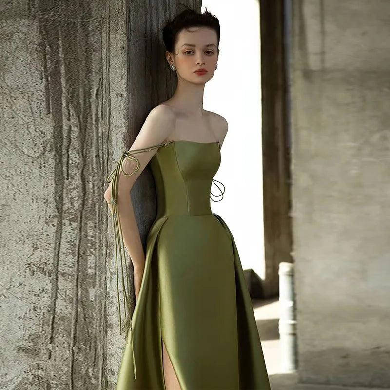 Tempting Green Women's Party Dress