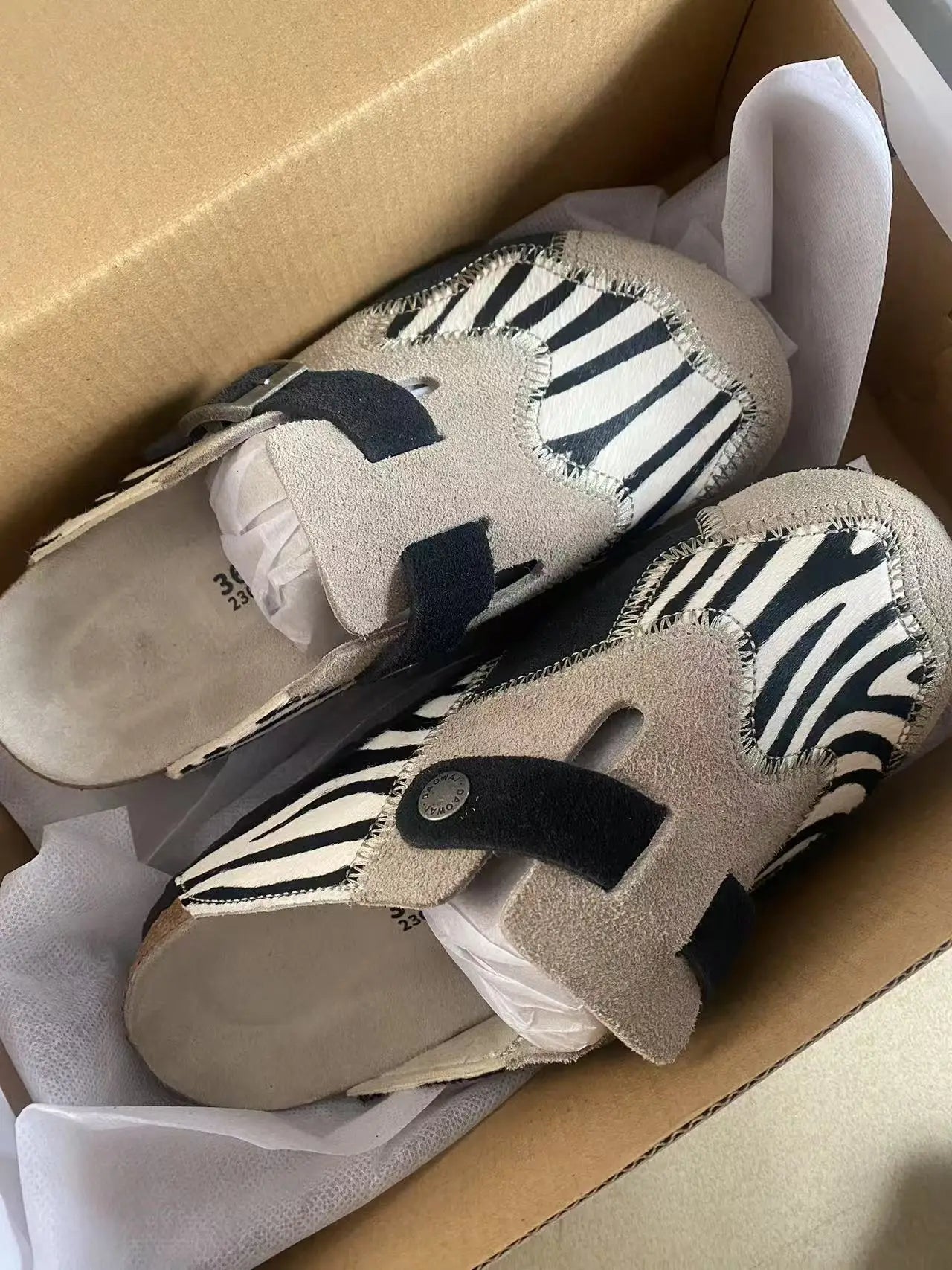 Lovely Leather Cork Mules