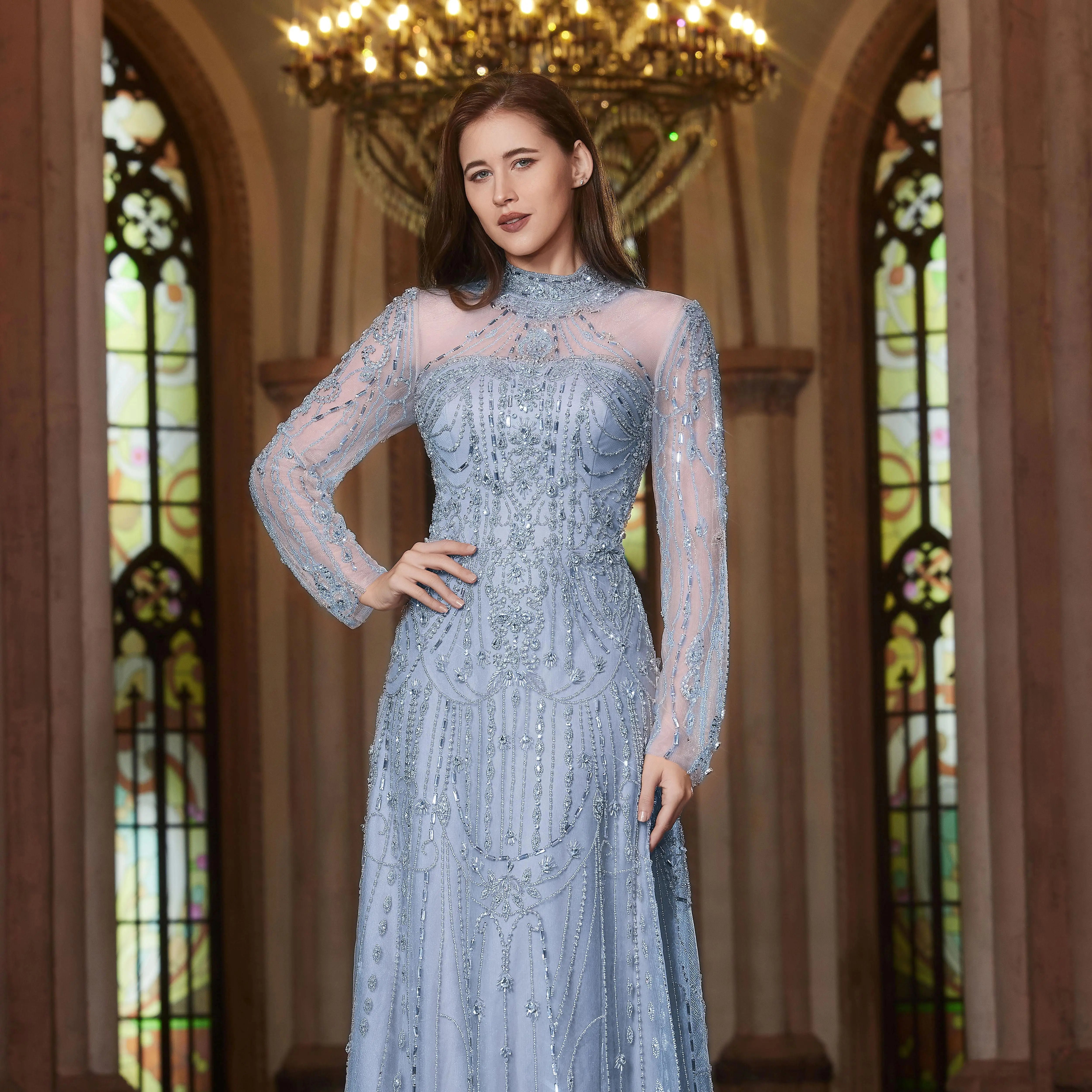 Elegant Arabic Chic Evening Dress