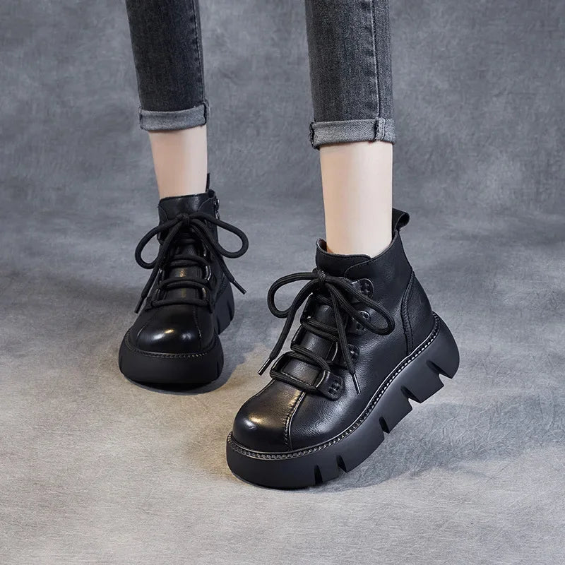 Comfy Platform Wedge Loafers Booties