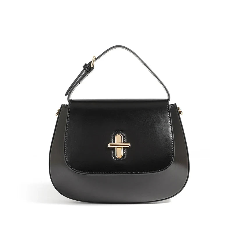 Leather Saddle Small Tote Bag