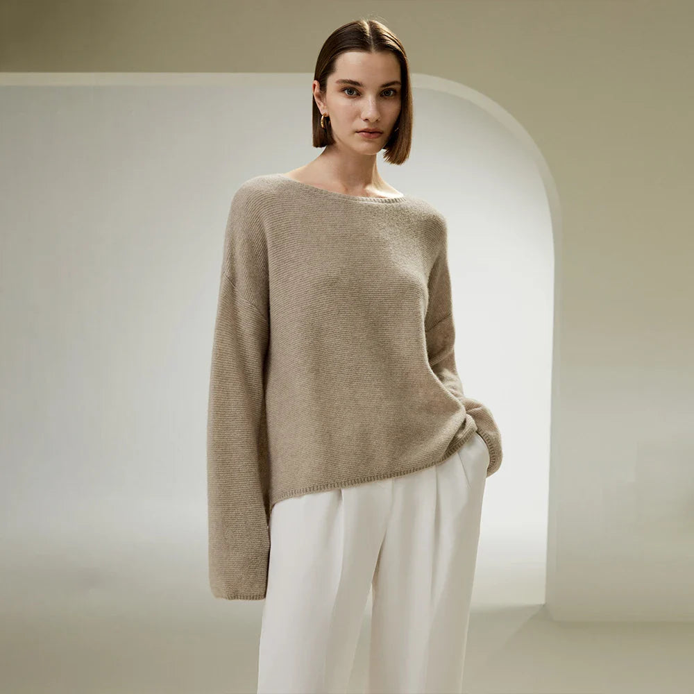 Drop-Shoulder Cashmere Blend Sweatshirt