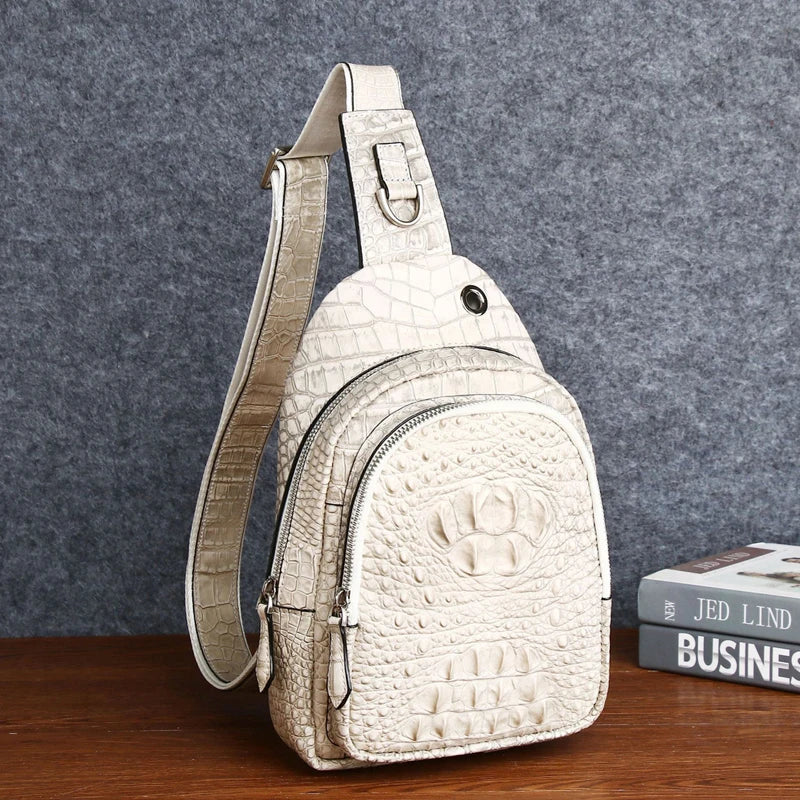 Keep You Accompanied Genuine Leather Crossbody Bag