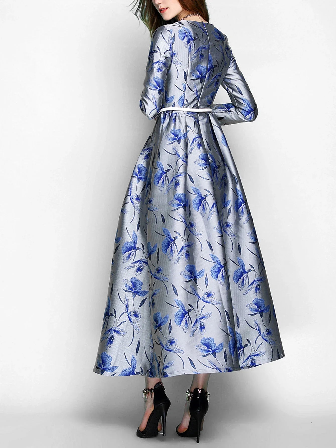 Glamorous Floral Nights Evening Party Dress