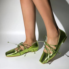 Square Toe Mary Jane Strap Shoes