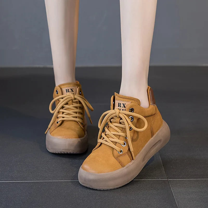 Lace-Up High Top Casual Boots