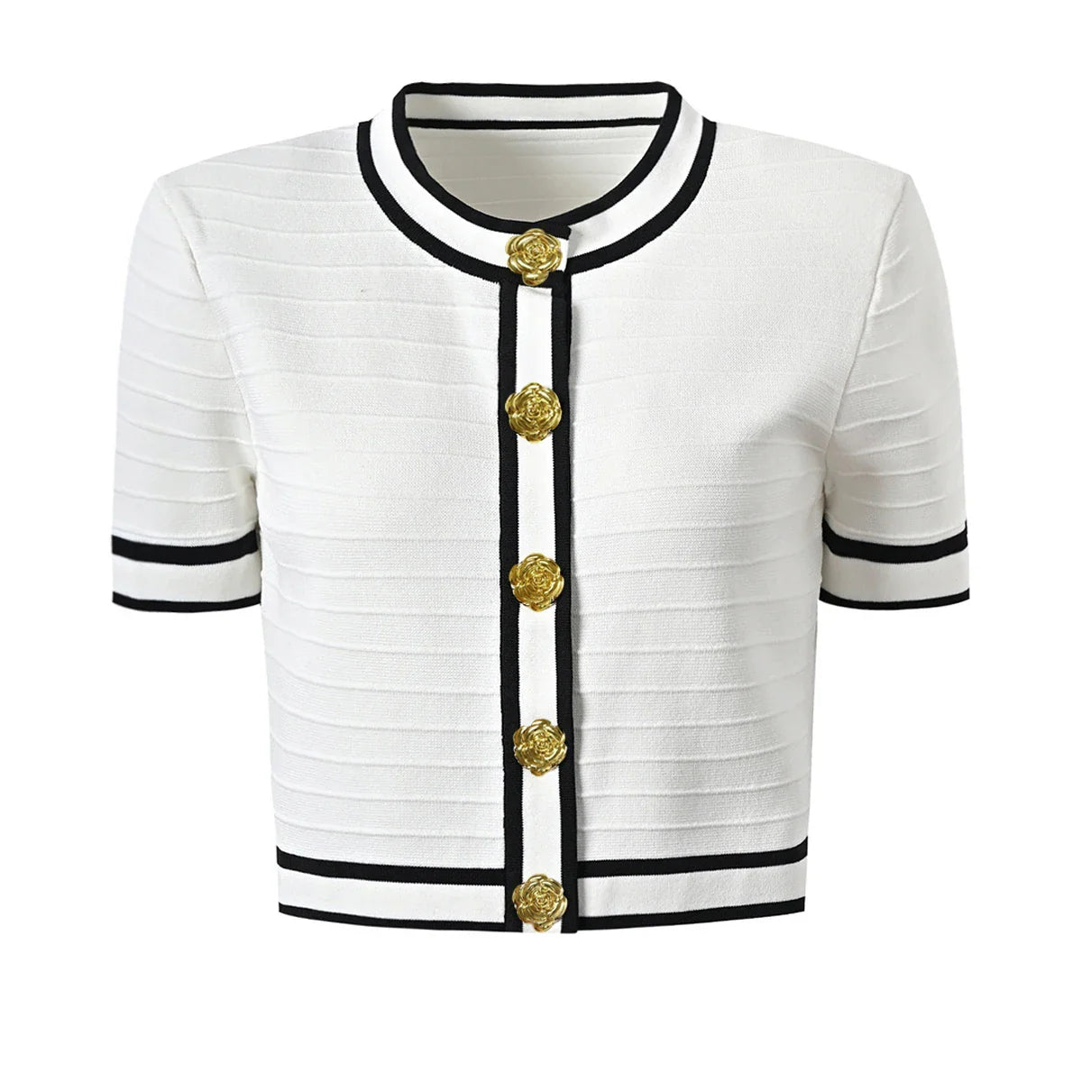 High-Quality Striped Knitted Cardigan