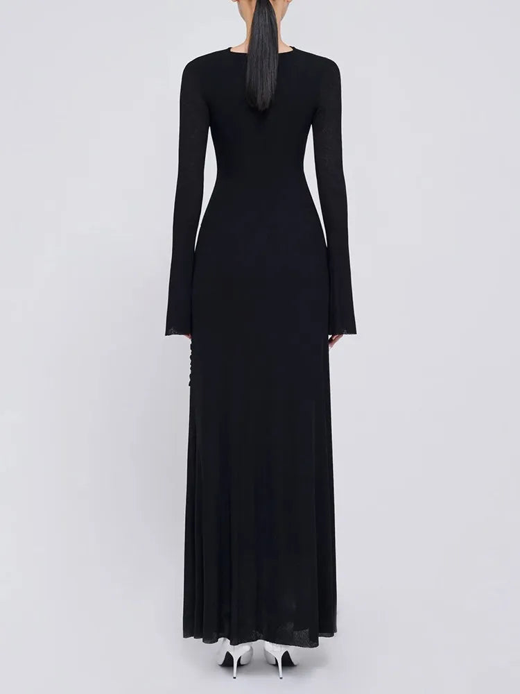 Draped Divinity Long Dress