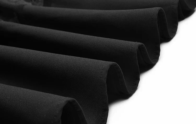 Perspective Mesh Black Long Dress