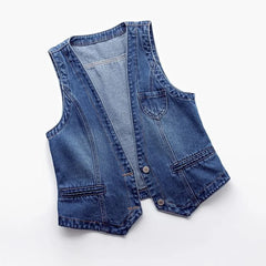 Vintage Short Denim Waistcoat