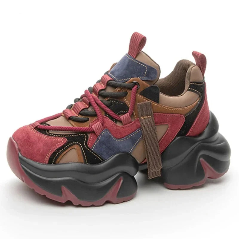 Chunky Leather Platform Boots