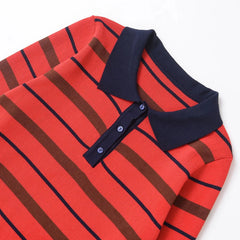 Vintage Striped POLO Neck Sweater